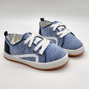 Zara Baby Dream Big Toddler Sneakers EU 24 US 7.5 Canvas Low Top Lace Up Shoes